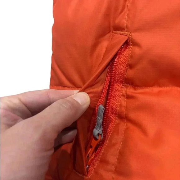 Hannah Andersson Orange Yellow Reversible Puffer Zipper Vest Size 90 Winter Cozy - Picture 2 of 6